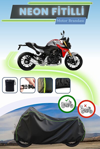 Cemku Cool غطاء محرك متوافق مع BMW F 900 R مصنوع من نيون فيتيل متوافق مع بلاك...