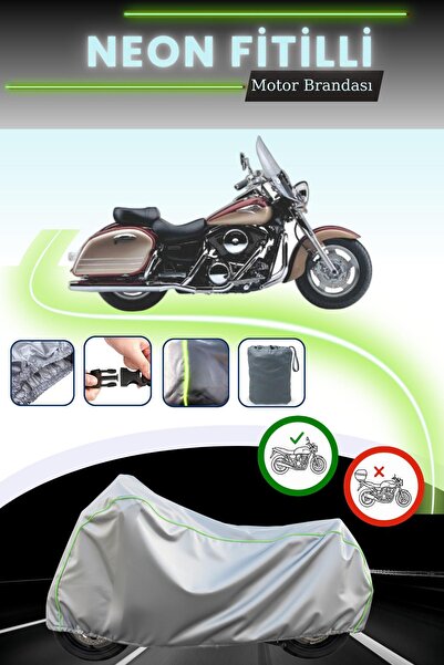 Cemku Cool غطاء محرك كاواساكي VN 1500 كلاسيك تورير باللون الرمادي قماش مجدّل ...