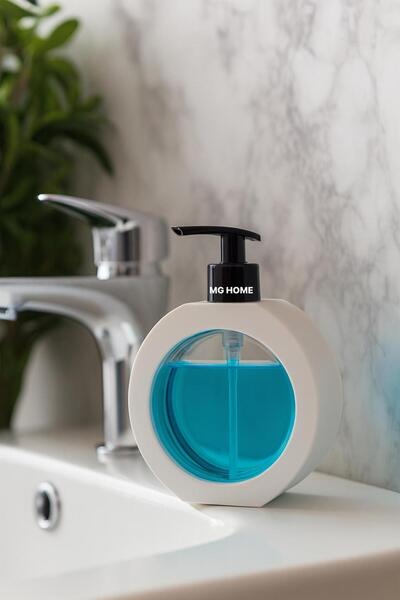 MG HOME CULOARE ALB CURENT 1 buc Dozator de săpun lichid 350 ml - 11,8 oz Pro...