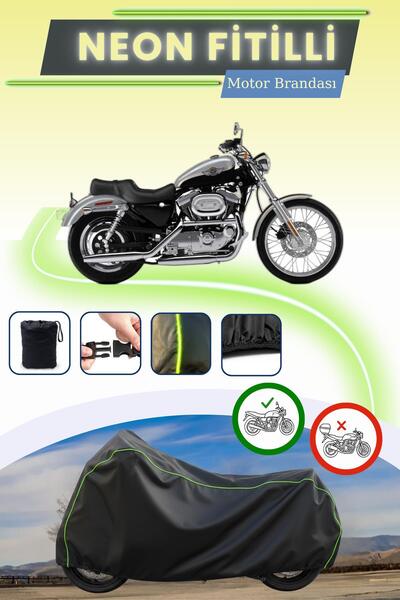 Cemku Cool قفل أسود قماش مجدّل حقيبة متوافق مع هارلي ديفيدسون سبورتستر كاستم ...