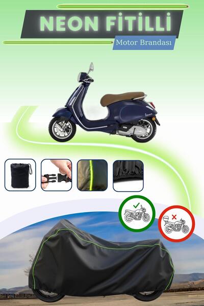 Cemku Cool غطاء محرك أسود متوافق مع نيون فيتيلي فيسبا بريمافيرا 150