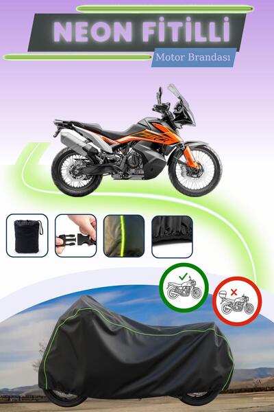 Cemku Cool قفل أسود قماش مجدّل حقيبة، لا يناسب دراجة KTM 790 Adventure ذات ال...