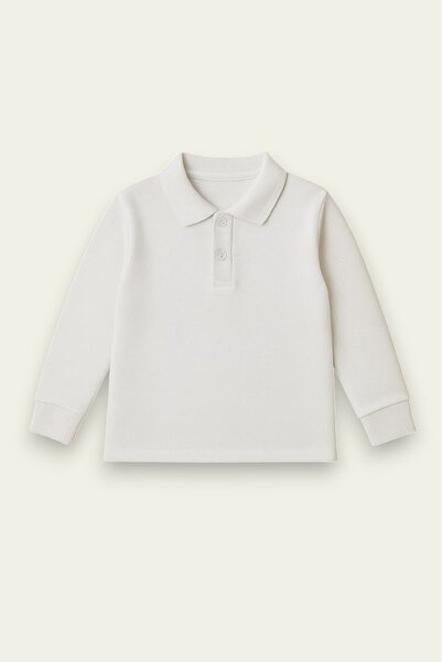 My Kids Wear Long Sleeve Collared T-Shirt for School 7-15 Years 12083