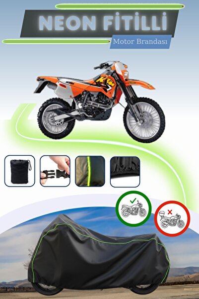Cemku Cool أسود قماش مجدّل حقيبة، غطاء محرك KTM 620 SC بدون قفل