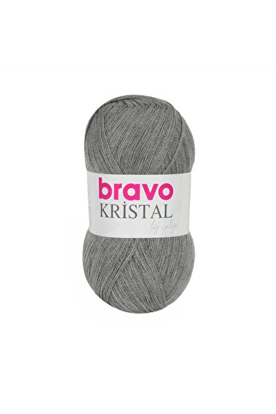 Bravo Crystal 5 Pieces 100 Grams 5 Yumak (Color Code: 930) Dark Gray 100% Acrylic