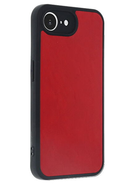 NewFace Sptrns iPhone 16E Case Aras Leather Cover (145939) - Red