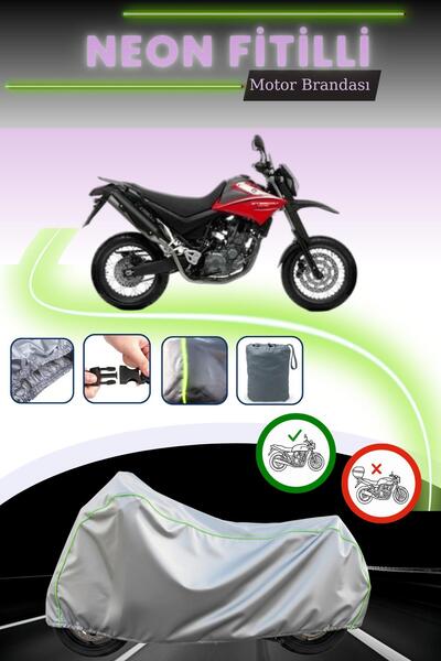 Cemku Cool غطاء محرك رمادي قماش مجدّل حقيبة، يناسب دراجات ياماها XT 660 X