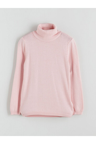 LC Waikiki سترة تريكو للفتيات ذات ياقة دائرية باللون الوردي من هيرا فاشون