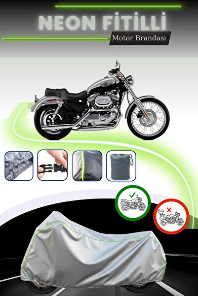 Cemku Cool غطاء محرك رمادي قماش مجدّل حقيبة، غير متوافق مع قفل هارلي ديفيدسون...