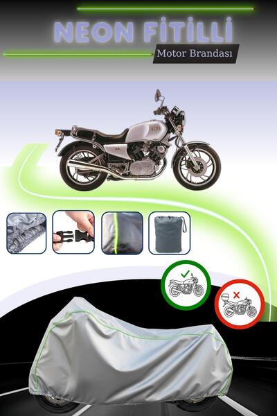 Cemku Cool غطاء محرك ياماها XV1000 باللون الرمادي قماش مجدّل حقيبة مع قفل غير...