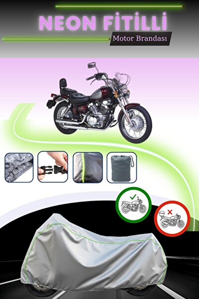 Cemku Cool قماش دراجة نارية رمادي اللون متوافق مع نيون فيتيل بيسان رودستار 250