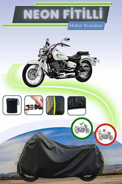 Cemku Cool قفل أسود قماش مجدّل حقيبة، لا يناسب دراجة ياماها XVS 250 دراج ستار.