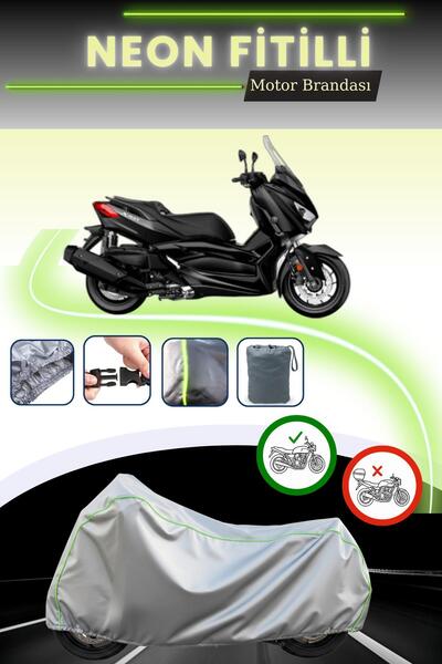 Cemku Cool غطاء محرك رمادي قماش مجدّل حقيبة غير متوافق مع ياماها X-Max 400 Ir...