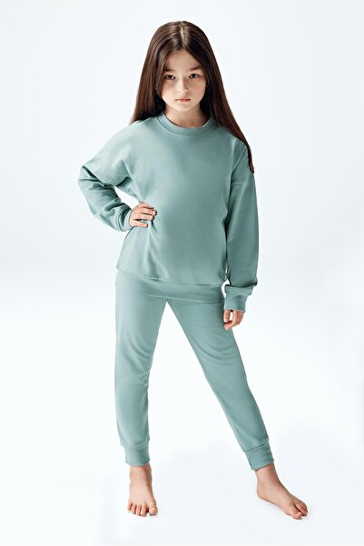 Brix Costum interlock pentru fete Culoare verde