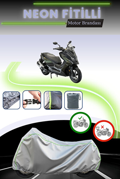 Cemku Cool غطاء محرك كيمكو Xtown 250i باللون الرمادي قماش مجدّل حقيبة مع قفل ...