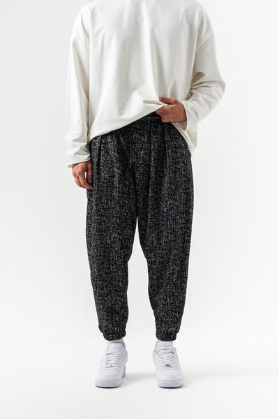 go gang own Glitch Bel ve Paça Lastikli Pileli Şalvar