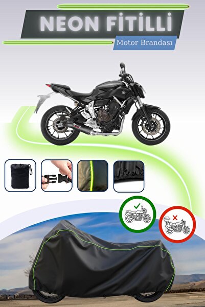 Cemku Cool غطاء محرك ياماها MT-07 ABS متوافق مع نظام ABS باللون الأسود