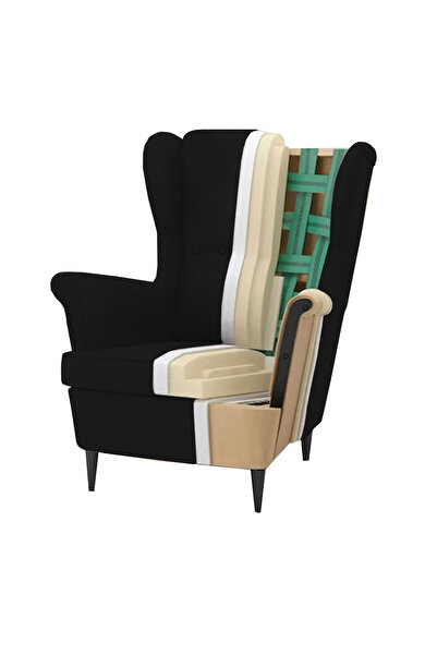 Lazy Vibes Chair king Velvet with Two Wings from