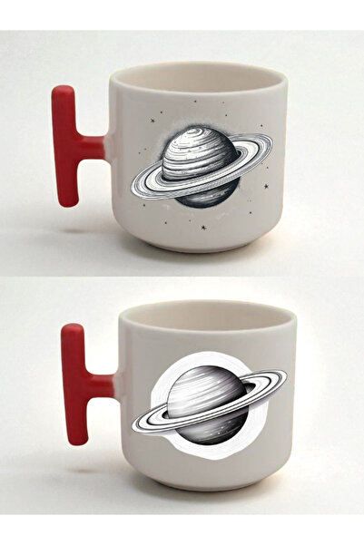 lili hediyelik كوب لاتيه ساتورن مكون من قطعتين - هدايا عيد الطب، هدية للمكتب