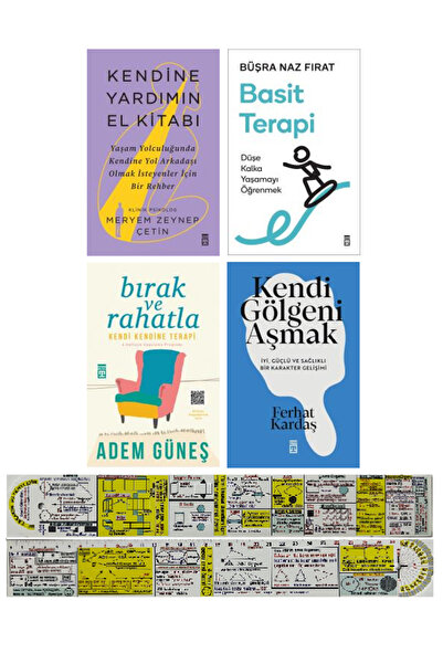 Timaş Yayınları Kendine Yardımın El Kitabı+Basit Terapi+Bırak ve Rahatla+Kend...