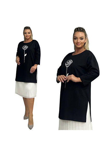 TESSY KADIN BÜYÜK BEDEN ELBİSE-KAZAK İKİLİ TAKIM