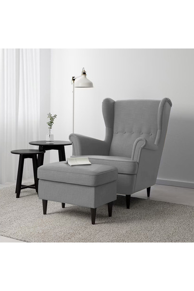 Lazy Vibes 2 Pieces Chair king Linen with Two Wings And FootStool
