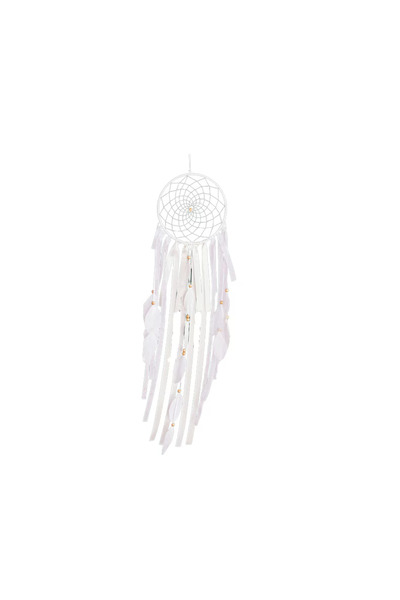 OEM Hanging decoration, length 80 cm, metal, textile, white