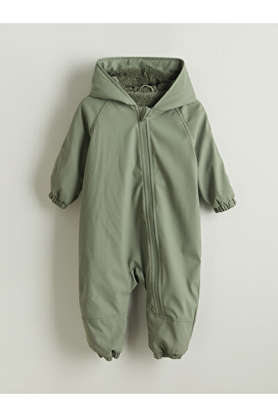 LC Waikiki Kapüşonlu Uzun Kollu Basic Erkek Bebek Astronot Mont