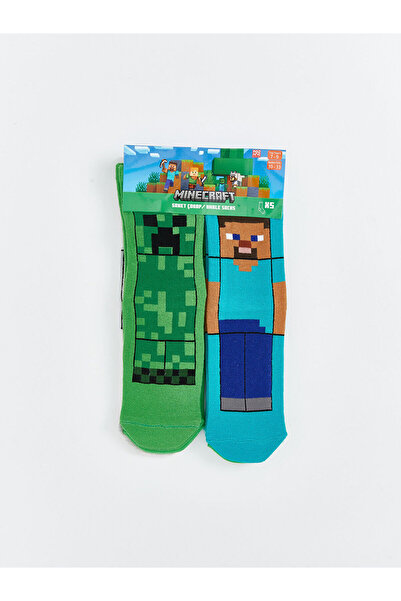 LC Waikiki Cey Yeni Sezon Minecraft Baskılı Erkek Çocuk Soket Çorap 5'li