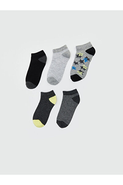LC Waikiki Nevavm Farkıyla Lcw Kids Mixed Patterned 5-Pack Boys' Booties Socks