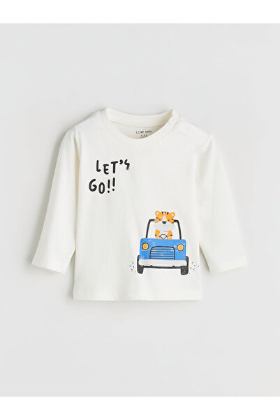 LC Waikiki Beige Crew Neck Baby Boy Sweatshirt and Sweatpants Set of 2
