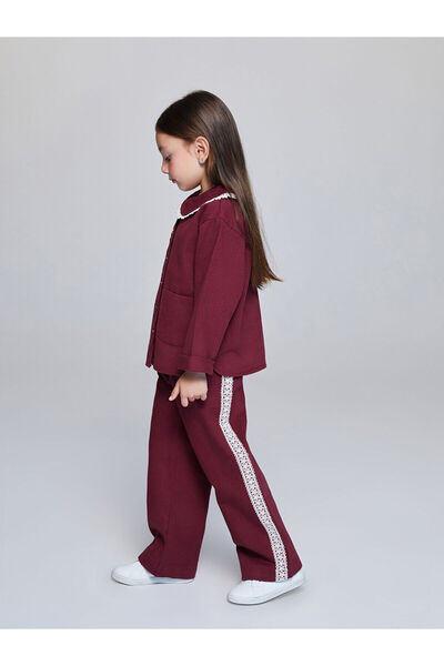 LC Waikiki Burgundy Girls' Trousers