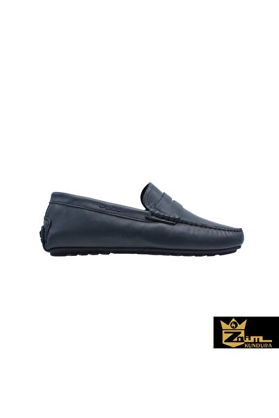 Zaim Kundura Men's Navy Blue Genuine Leather Shoes 342890905-1