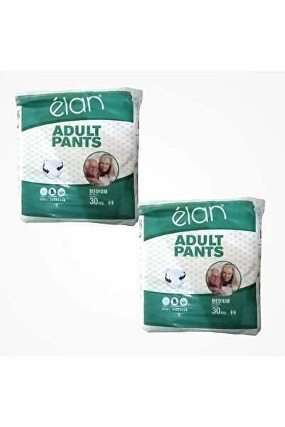 ELAN Yetişkin Hasta Bezi Külotlu (M) Medium - 2 x 30'lu Paket (60 Adet)