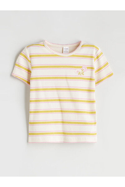 LC Waikiki Two Mt Shop Quality Lcw Kids Green Camisole Striped Tight & Slim S...