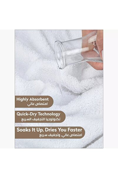 Generic DONETELLA 2-Piece 600 GSM Combed Cotton Hand Towel Set - 50x90 cm