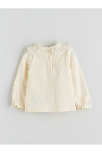 LC Waikiki Özmarka New Season Baby Collar Baby Girl Sweatshirt and Leggings 2-Piece Set