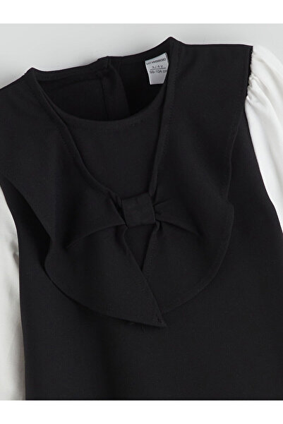 LC Waikiki Peak Yeni Sezon Bisiklet Yaka Kız Çocuk Elbise