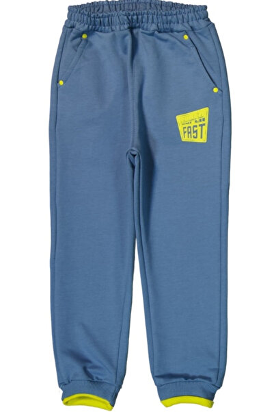 İrem Çocuk Giyim Boy's Super Fast Written Pocket Blue Color Sweatpants
