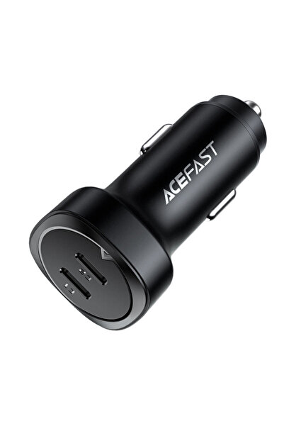 Acefast Fast Charge Car Charger B2 72W Total Output, 2Ports 2USB-C - Black