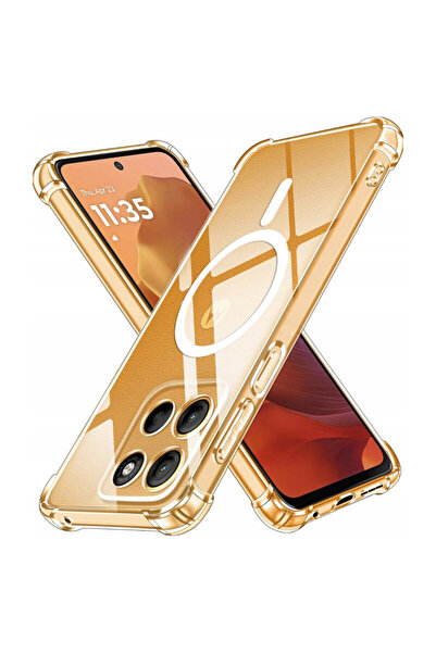 Techsuit Husă MagSafe din silicon transparent, rezistentă la șocuri, pentru Motorola Moto G15