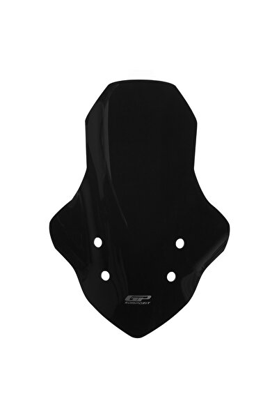 GP KOMPOZİT Mondial Strada 125 2023-2025 Uyumlu Baskılı Ön Cam Siyah 58 cm