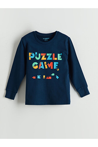 LC Waikiki Bisiklet Yaka Baskılı Erkek Çocuk Pijama