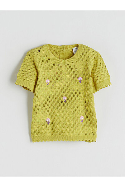 LC Waikiki Crew Neck Openwork Girl's Knitwear Sweater