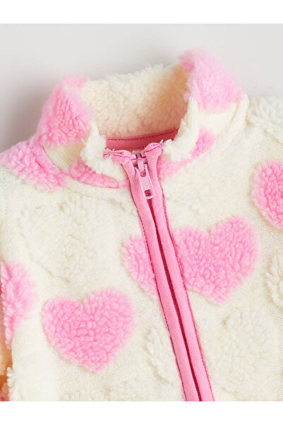 LC Waikiki LCW baby YENİ SEZON Kalp Desenli Kız Bebek Hırka