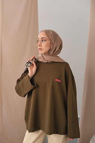 LOCCO Women's Arma Detail Tunic Khaki Green
