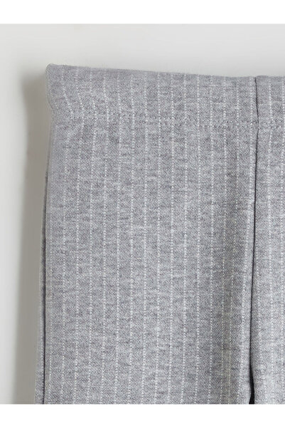 LC Waikiki Gray Elastic Waist Spanish Leg Girl's Leggings