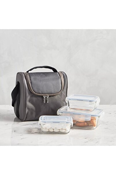 Generic Alba 3-Piece Tiffin Box Set with Lunch Bag