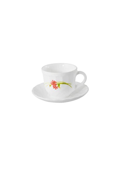 ORIAN Arcopal dinner set with soft patterns, 76 pieces, for 12 people