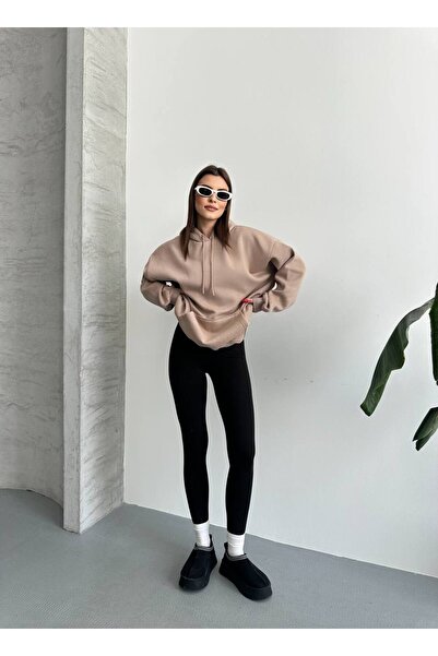 Bella Breeze سويت شيرت نسائي من الصوف بغطاء للرأس مقاس كبير